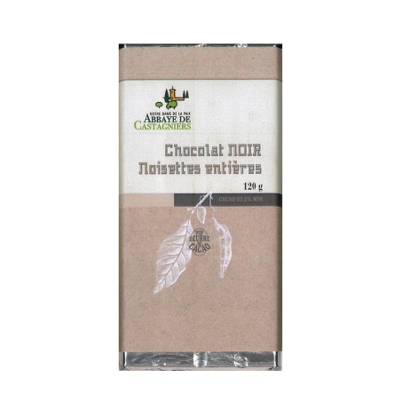 Tablette de chocolat Noir et Noisettes Entières