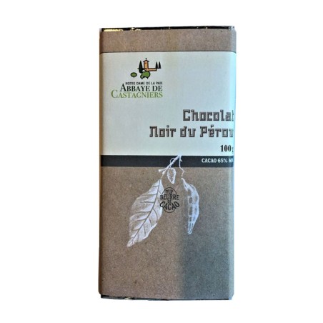 Tablette de Chocolat Noir du Pérou - Cacao 65%