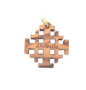 Croix pendentif en bois - Jérusalem