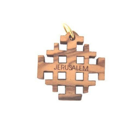 Croix pendentif en bois - Jérusalem