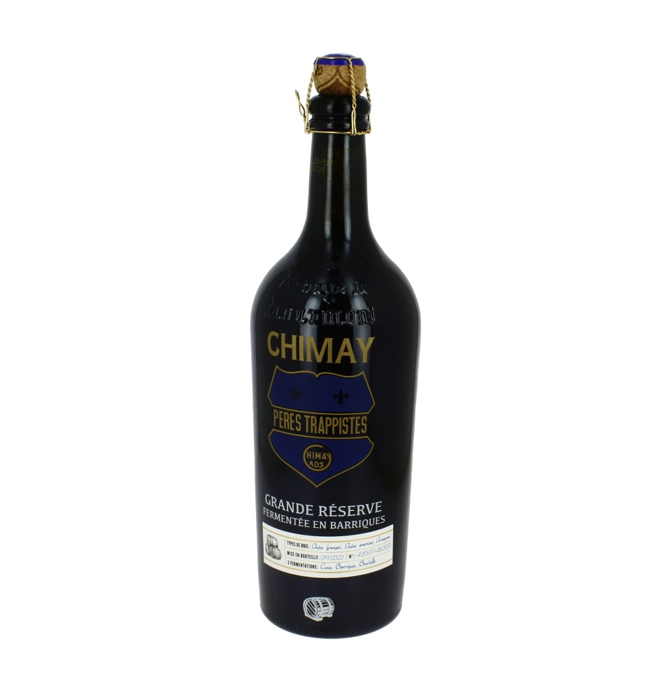 Grande Réserve Chimay Bleu Fermentée en Barriques chêne français, chêne américain, armagnac - 75 cl