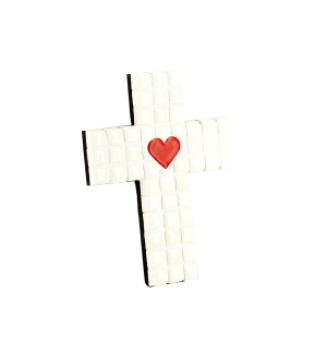 Croix Mosaïque Coeur
