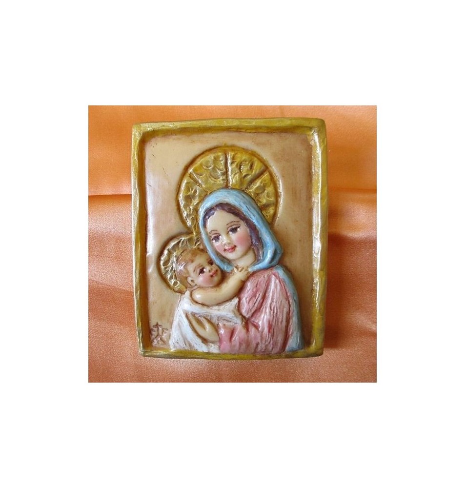 Icône en cire "Vierge à l'Enfant" - (CF CPL VEB)