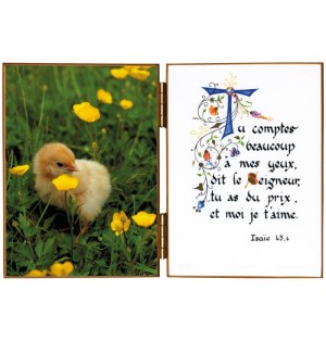 Diptyque religieux au poussin - (FL-CHD106A)