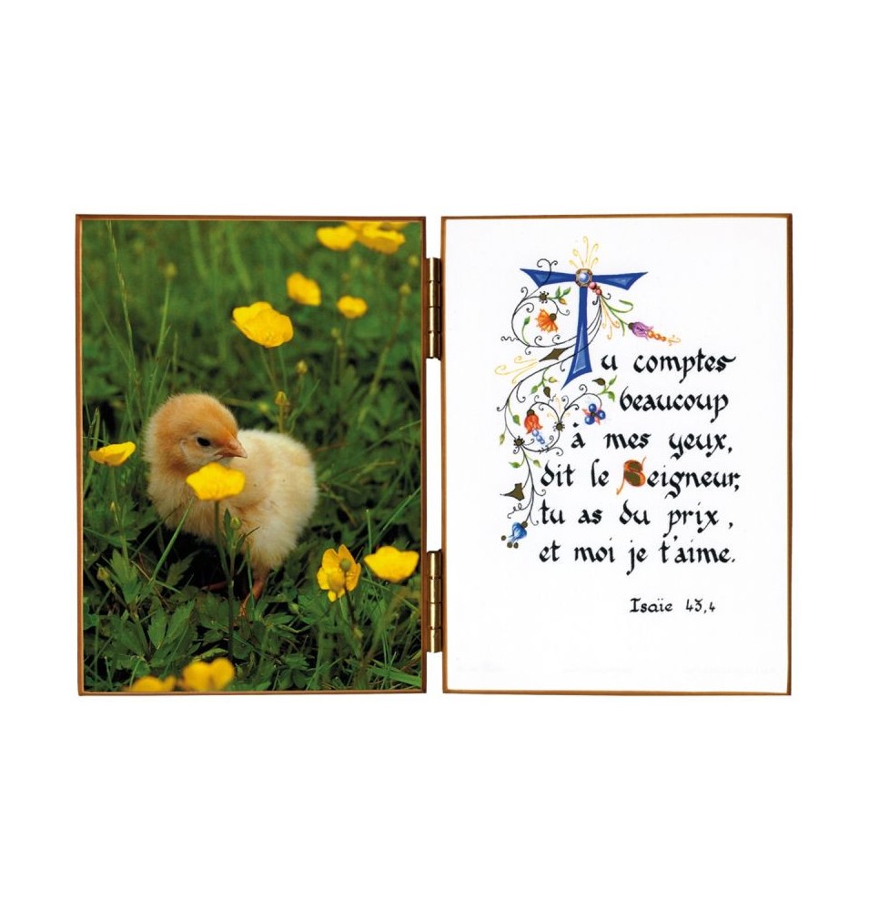 Diptyque religieux au poussin - (FL-CHD106A)