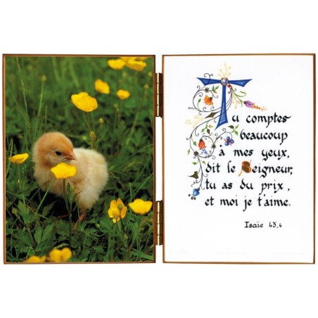 Diptyque religieux au poussin - (FL-CHD106A)
