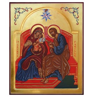 Icône religieuse de la Sainte Famille de Nazareth - (FL-G9146)