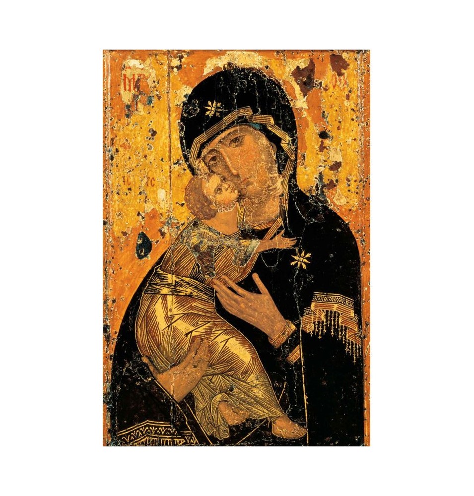 Icône Religieuse de la Vierge de Vladimir - (FL-G103B)