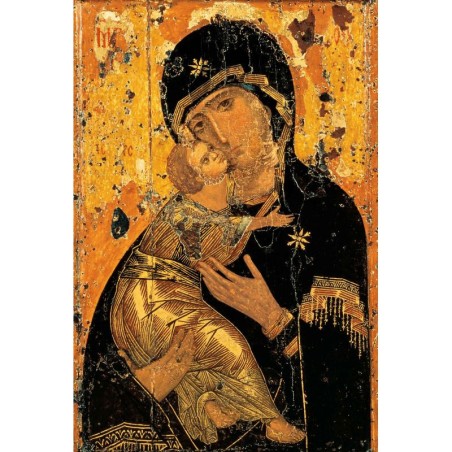 Icône Religieuse de la Vierge de Vladimir - (FL-G103B)