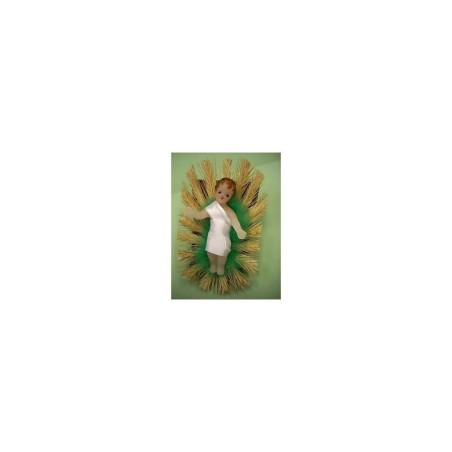 Crèche cadeau religieux Enfant-Jésus en cire 8 cms travail artistique Artisanat monastique - (NE enf. 2)