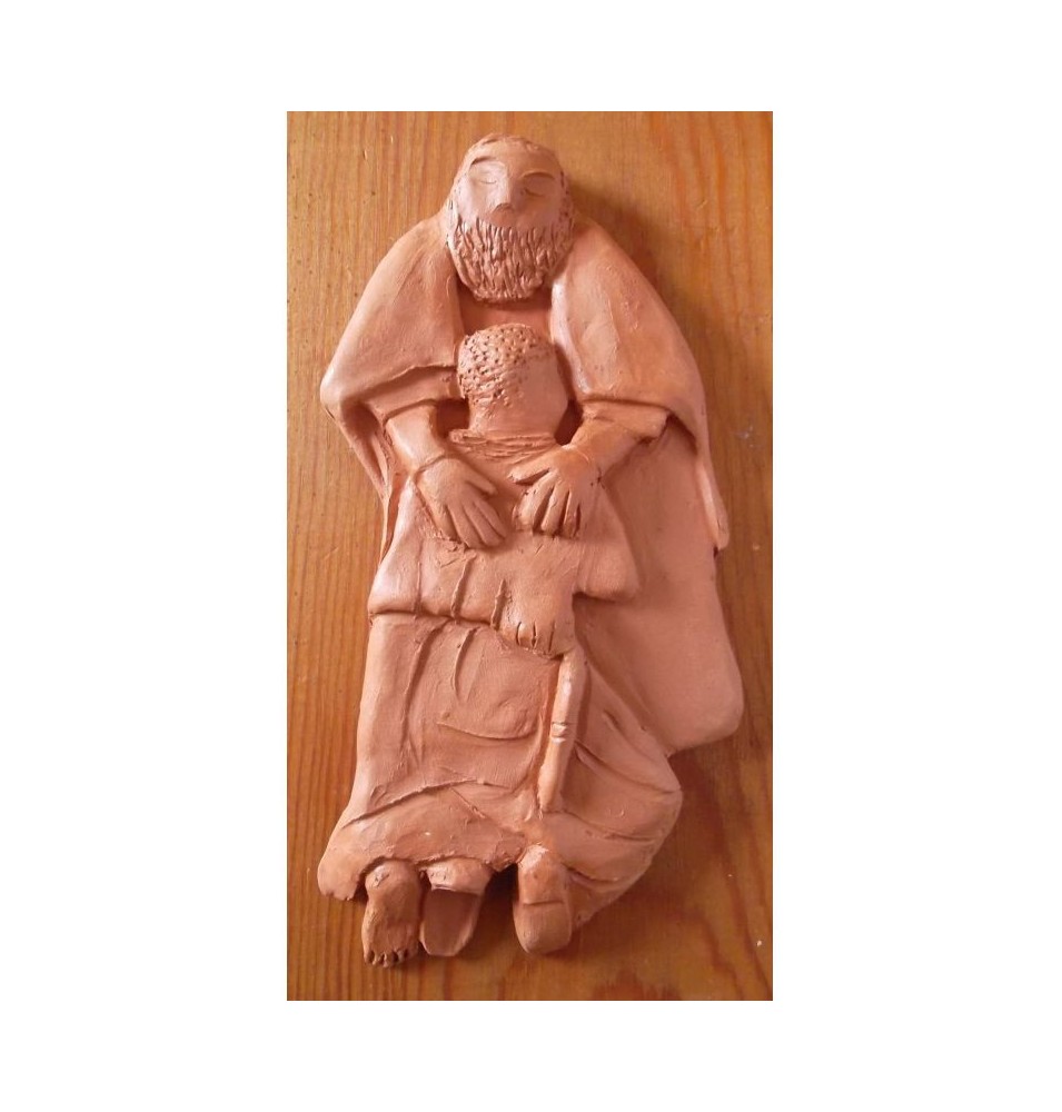 Bas-Relief "fils prodigue" en terre cuite - (SC-FP)