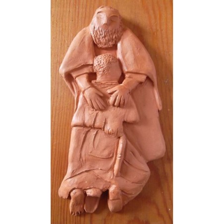 Bas-Relief "fils prodigue" en terre cuite - (SC-FP)