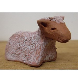 Mouton en Terre Cuite, Émaillé - (SC-MOUém)