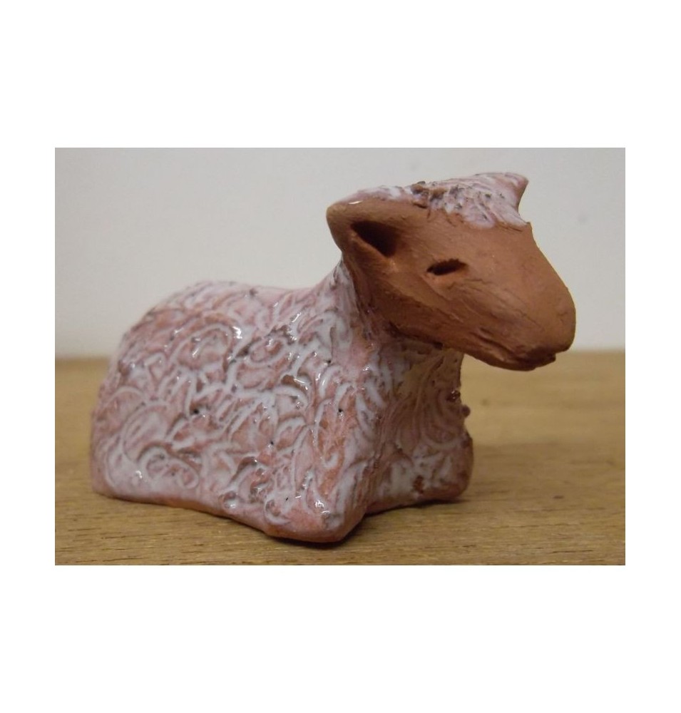 Mouton en Terre Cuite, Émaillé - (SC-MOUém)
