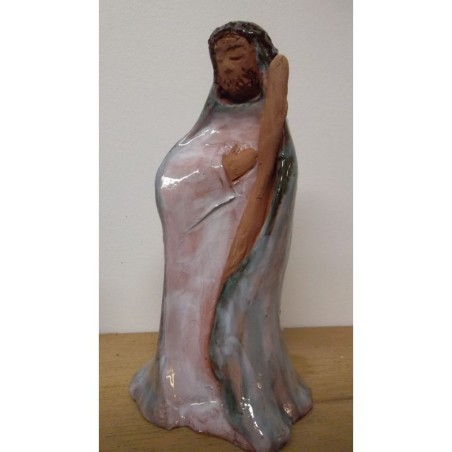 Saint Joseph en Terre Cuite Émaillée - (SC-SJém)