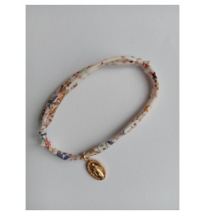 Bracelet liberty étoile avec médaille miraculeuse - (JE-BRL04)