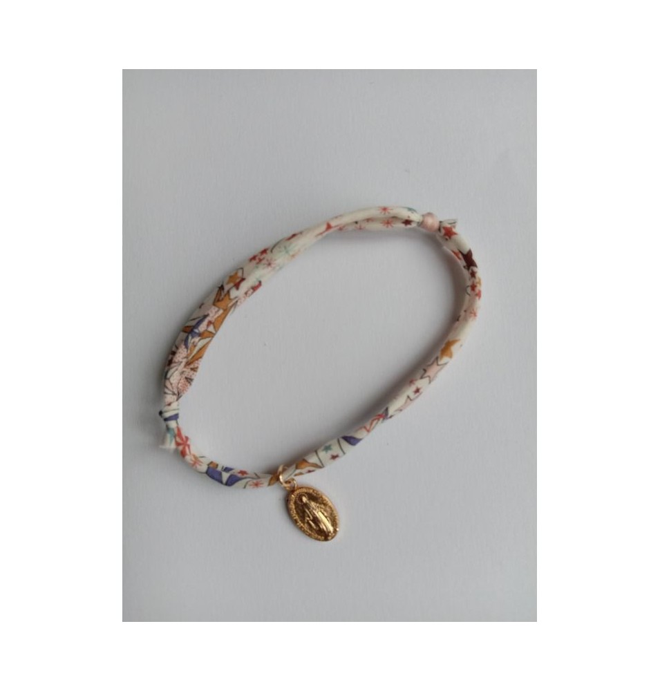 Bracelet liberty étoile avec médaille miraculeuse - (JE-BRL04)