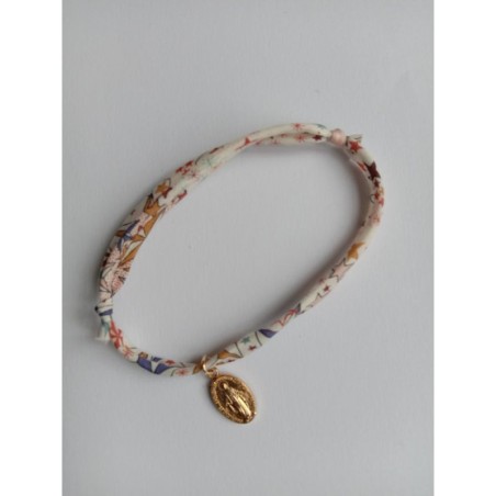Bracelet liberty étoile avec médaille miraculeuse - (JE-BRL04)