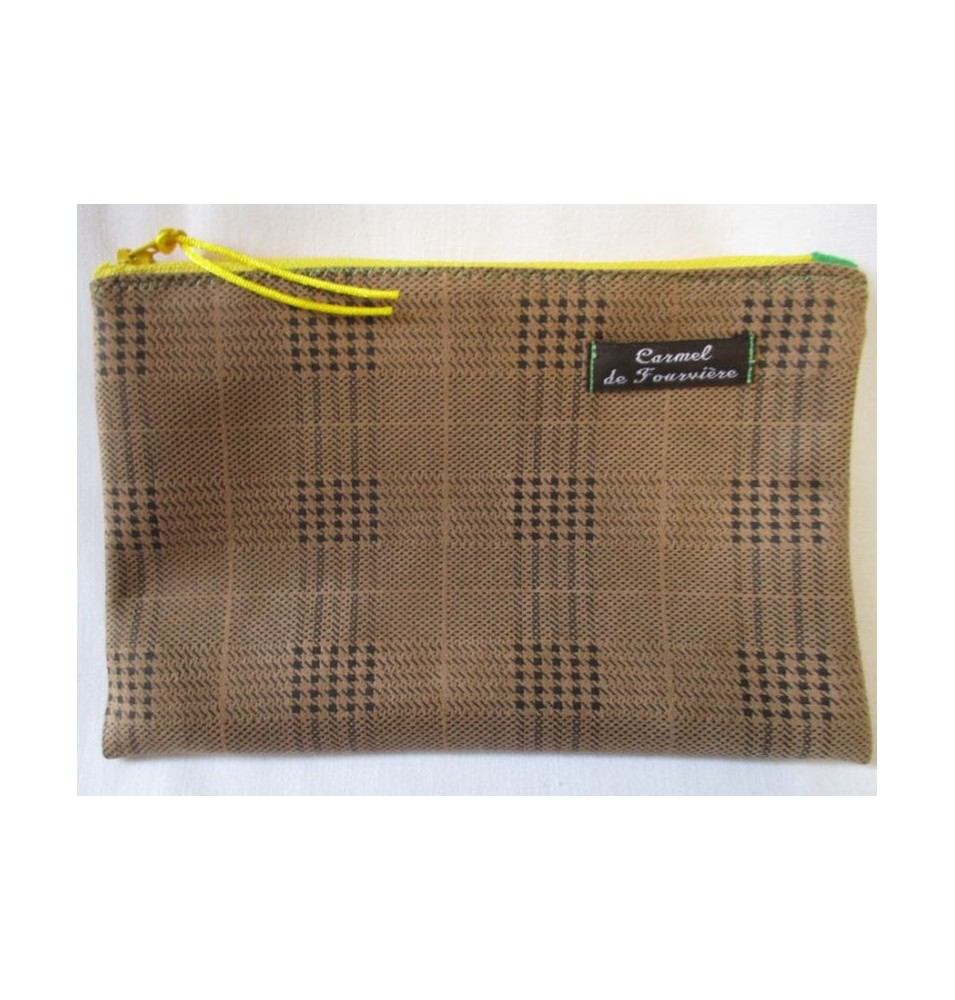 Pochette Prince de Galles zip Jaune - (CF OPG FJ)