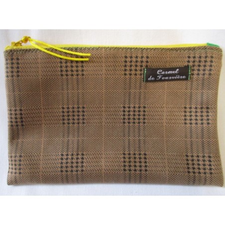 Pochette Prince de Galles zip Jaune - (CF OPG FJ)
