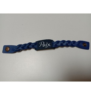 Bracelet en cuir bleu marine - (JE-BR01)