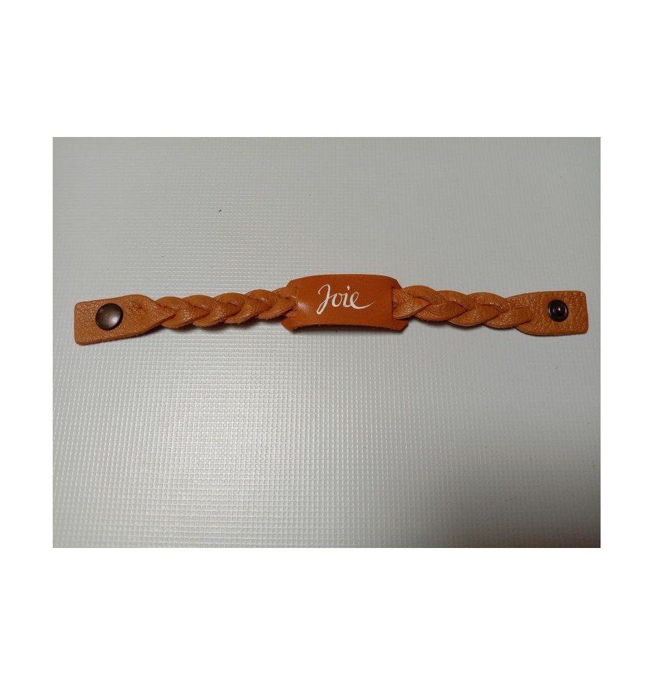 Bracelet en cuir marron clair - (JE-BR03)