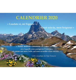 Calendrier 2020 création carmel de nevers artisanale  echo a laudato si pape Artisanat monastique - (NE cal 3)