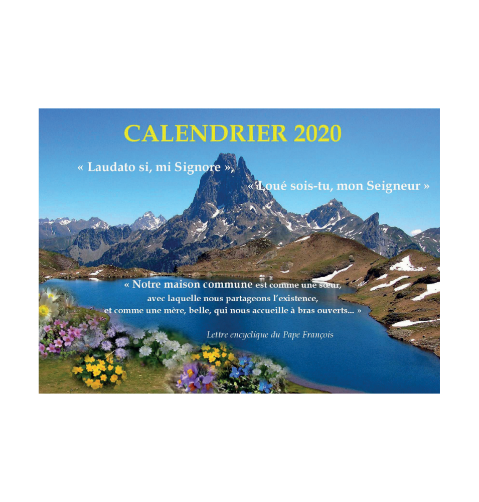 Calendrier 2020 création carmel de nevers artisanale  echo a laudato si pape Artisanat monastique - (NE cal 3)