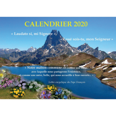 Calendrier 2020 création carmel de nevers artisanale  echo a laudato si pape Artisanat monastique - (NE cal 3)