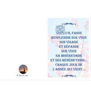 Carte de voeux bénédiction - (NE c-be 2)