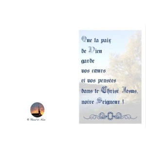 Carte de voeux bénédiction - (NE c-be 3)