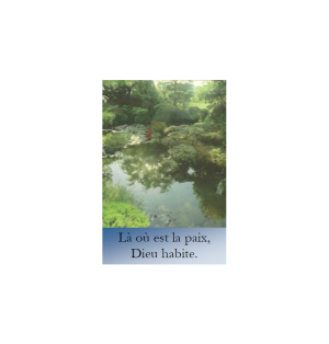 Marque page photographie nature la ou est la paix dieu habite amour pour tous Artisanat monastique - (NE-ima-31)