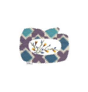 Carte Fleurs Naturelles Séchées,  Note Africaine - (SC-CFa)