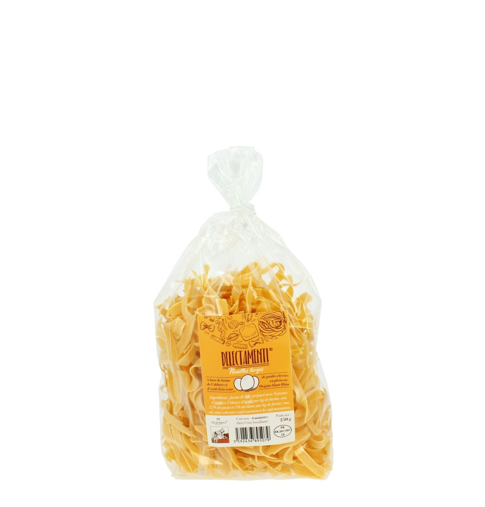 Pâtes Artisanales au Blé Tendre - Larges 250 g 