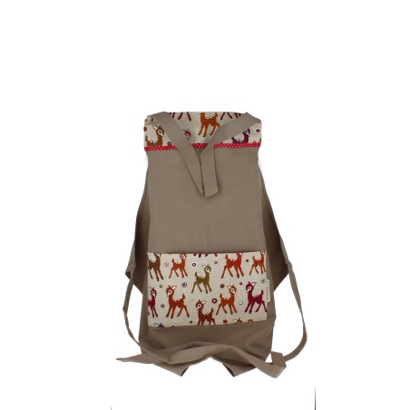 Tablier Enfant en Toile Motif Faons