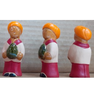 CRECHE B2 N°66 - Le berger indien - Santons en terre cuite (6cm)