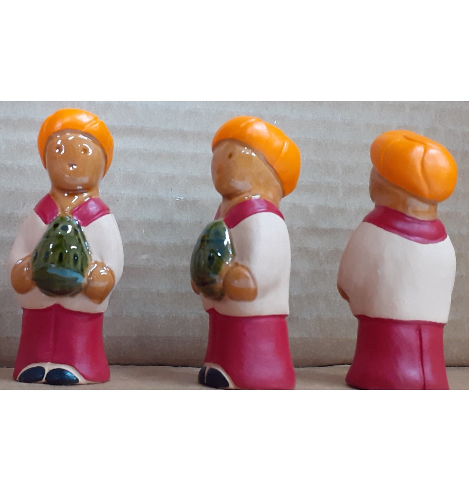 CRECHE B2 N°66 - Le berger indien - Santons en terre cuite (6cm)