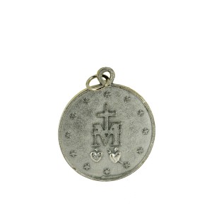 Médaille Miraculeuse de Marie argentée - diam 4.4 cm