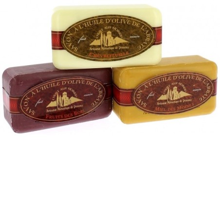 Savons Coffret de 3 : Fruits des bois, Miel et Chèvrefeuille