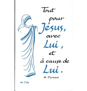 Carte Prière - MT04 - Avec LUI et à Cause de LUI