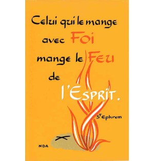 Carte Profession de foi - Confirmation - C20 - Celui qui le Mange....