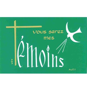 Carte Profession de foi - Confirmation - C27 - Vous Serez Mes Témoins