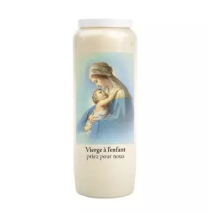 Bougie de neuvaine Vierge à l'Enfant