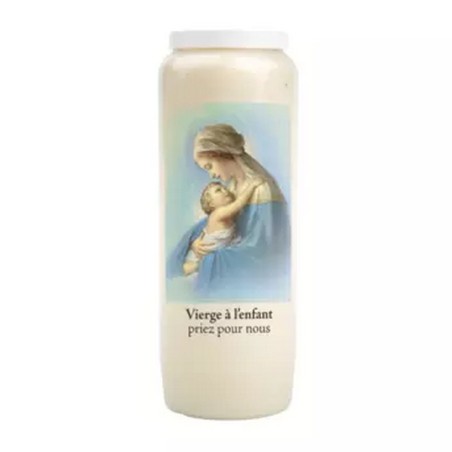 Bougie de neuvaine Vierge à l'Enfant