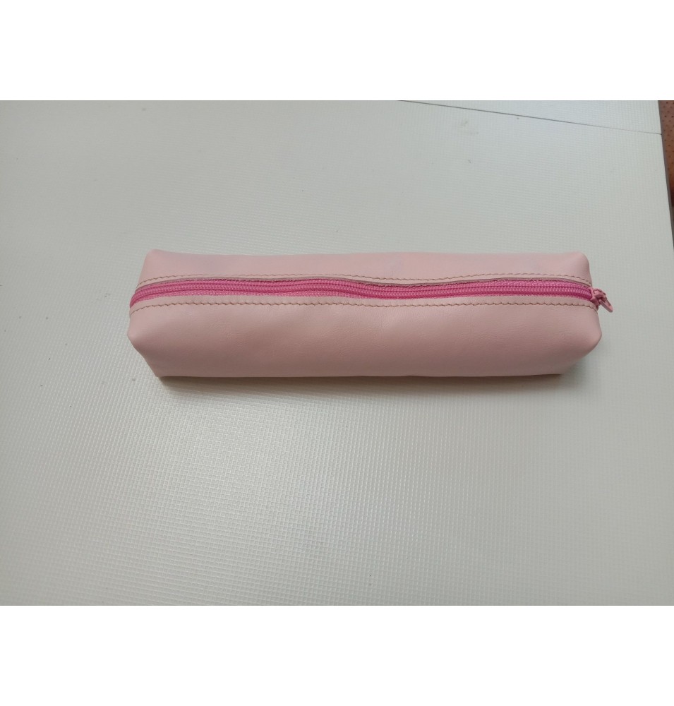 Petite trousse en cuir de veau ROSE (JE-TRP06)