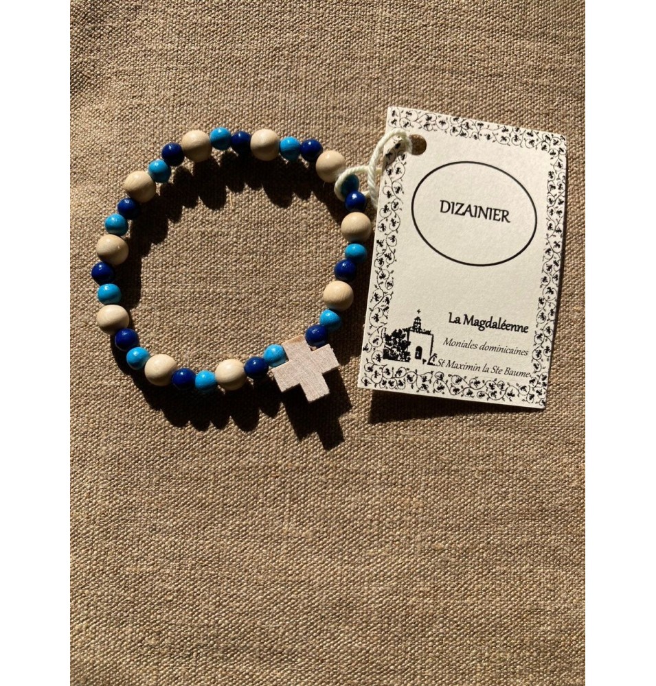 Dizainier bracelet bicolore bleu  (LMDZBEcol)