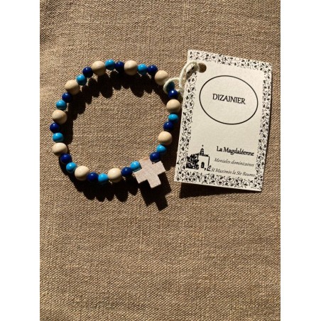 Dizainier bracelet bicolore bleu  (LMDZBEcol)