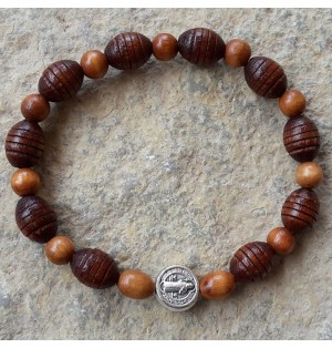 Dizainier bracelet en bois  (JO-dizABsatfoncé)