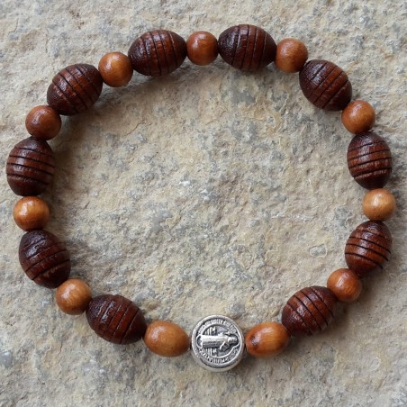 Dizainier bracelet en bois  (JO-dizABsatfoncé)