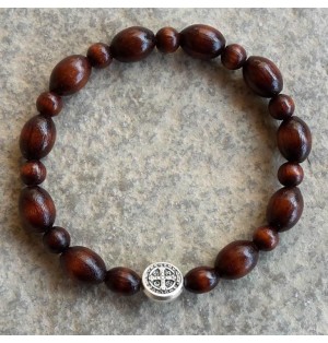 Dizainier bracelet en bois marron (JO-dizABovmarron)
